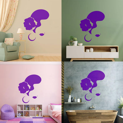 Spanish Dancer Woman Face Flower Flamenco Dance Wall Stickers Can Modify And Add Information