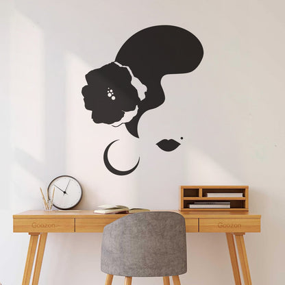 Spanish Dancer Woman Face Flower Flamenco Dance Wall Stickers Can Modify And Add Information