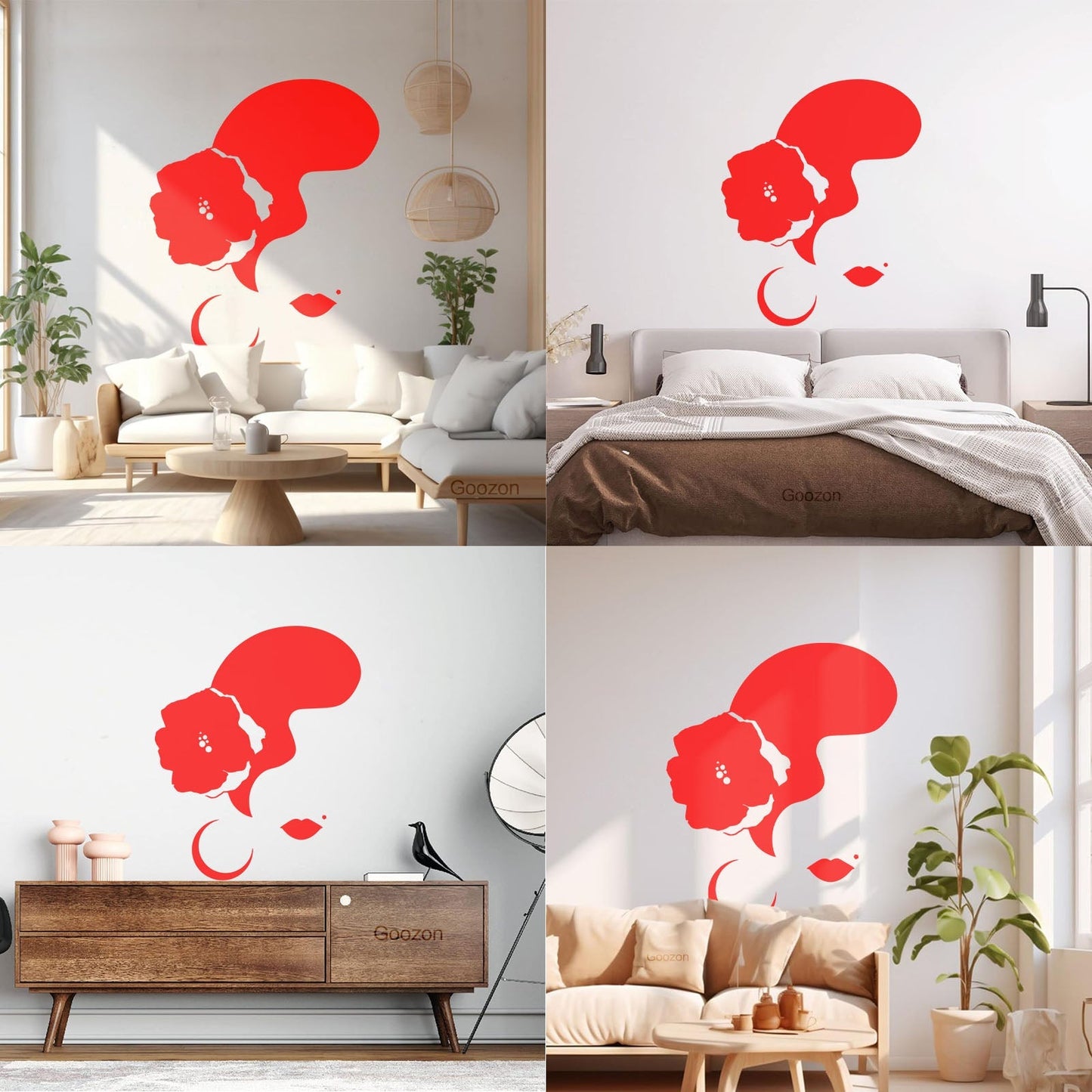 Spanish Dancer Woman Face Flower Flamenco Dance Wall Stickers Can Modify And Add Information