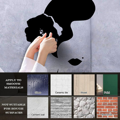 Spanish Dancer Woman Face Flower Flamenco Dance Wall Stickers Can Modify And Add Information