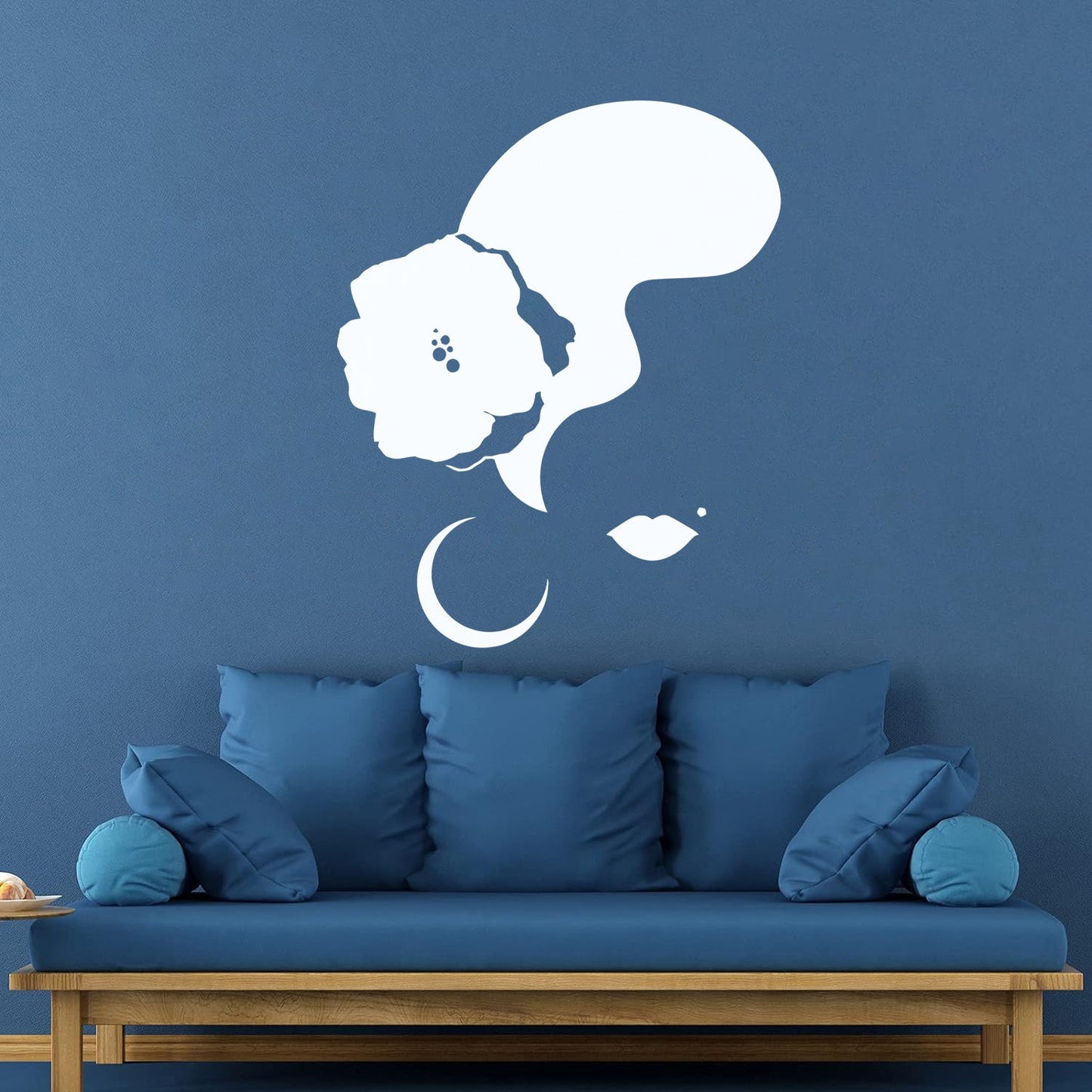 Spanish Dancer Woman Face Flower Flamenco Dance Wall Stickers Can Modify And Add Information