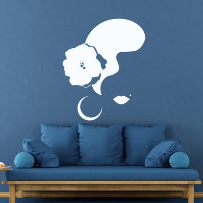 Spanish Dancer Woman Face Flower Flamenco Dance Wall Stickers Can Modify And Add Information