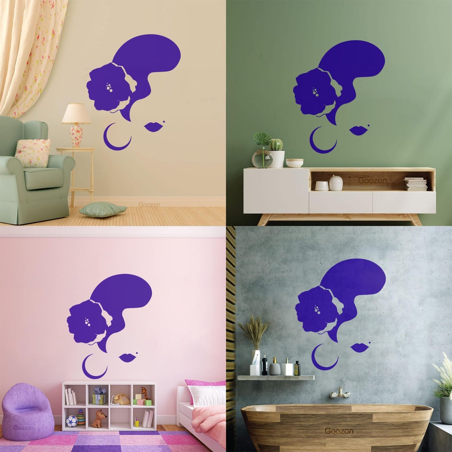 Spanish Dancer Woman Face Flower Flamenco Dance Wall Stickers Can Modify And Add Information