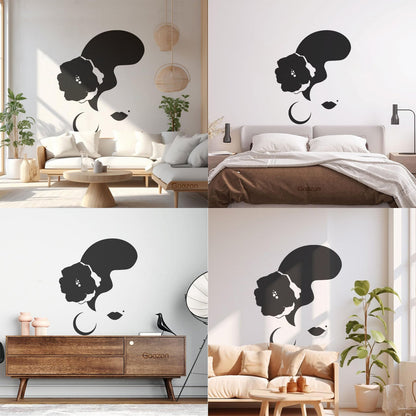 Spanish Dancer Woman Face Flower Flamenco Dance Wall Stickers Can Modify And Add Information