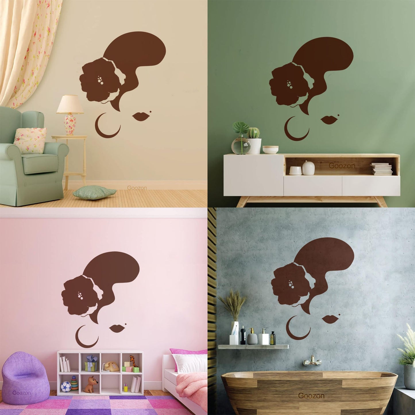 Spanish Dancer Woman Face Flower Flamenco Dance Wall Stickers Can Modify And Add Information