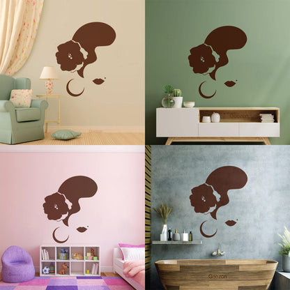 Spanish Dancer Woman Face Flower Flamenco Dance Wall Stickers Can Modify And Add Information