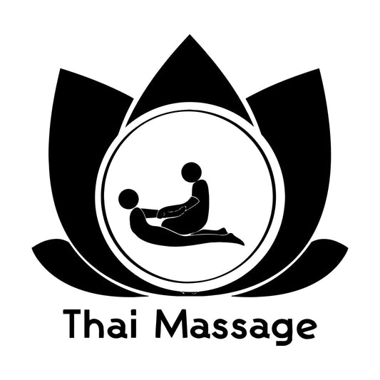 Engraving Decals Thai Massage Signboard Lotus Flower Yoga Multi Color Selection