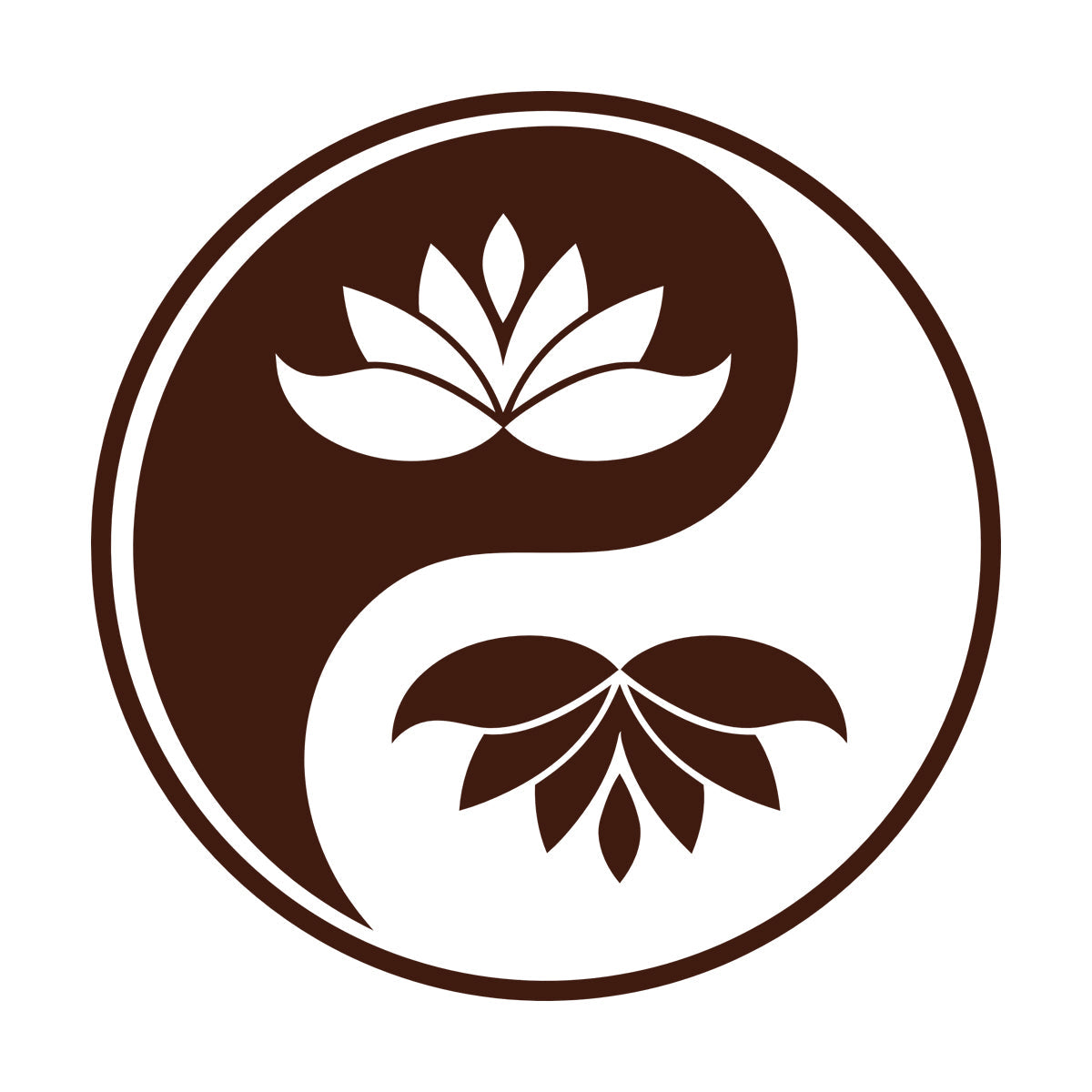 Wall Decals Yin Yang Buddhism Symbol Lotus Flower Store Decoration