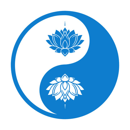 Vinyl Wall Decals Yin Yang Lotus Flower Meditation Zen Yoga Tattoo Culture