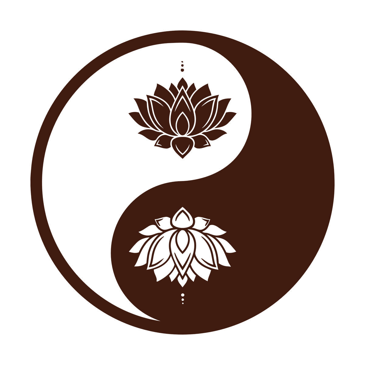 Vinyl Wall Decals Yin Yang Lotus Flower Meditation Zen Yoga Tattoo Culture