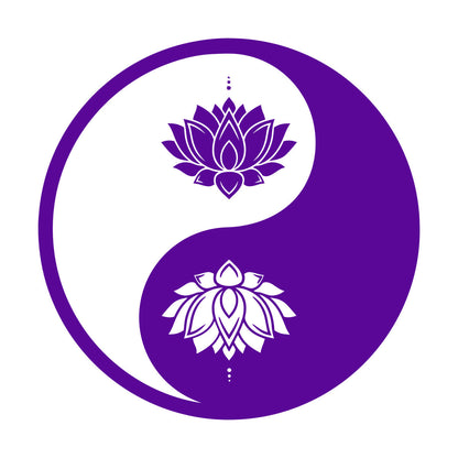 Vinyl Wall Decals Yin Yang Lotus Flower Meditation Zen Yoga Tattoo Culture