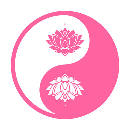 Vinyl Wall Decals Yin Yang Lotus Flower Meditation Zen Yoga Tattoo Culture