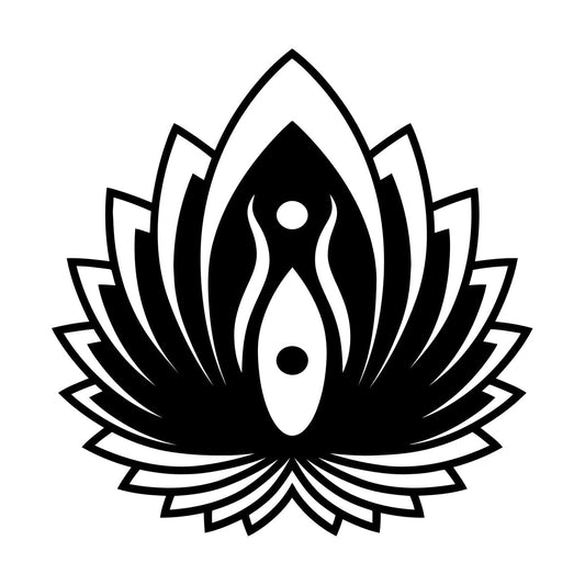 Mural And Wall Vinyl Decal Yin Yang Symbol Lotus Flower Yoga Buddhism Self Adhesive