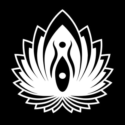 Mural And Wall Vinyl Decal Yin Yang Symbol Lotus Flower Yoga Buddhism Self Adhesive