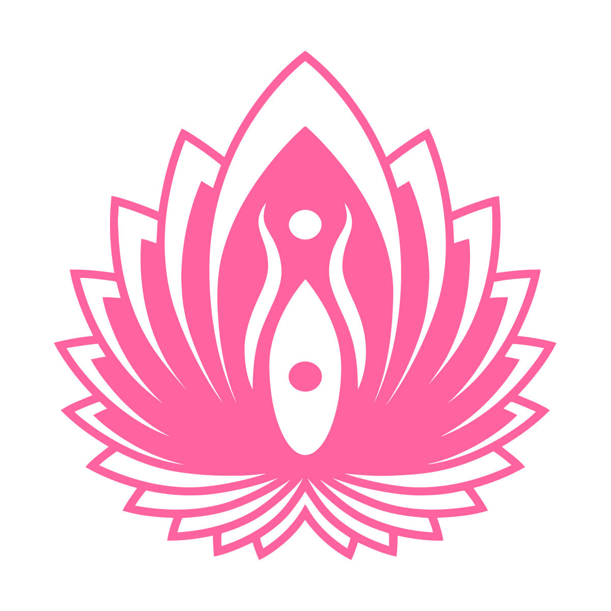 Mural And Wall Vinyl Decal Yin Yang Symbol Lotus Flower Yoga Buddhism Self Adhesive