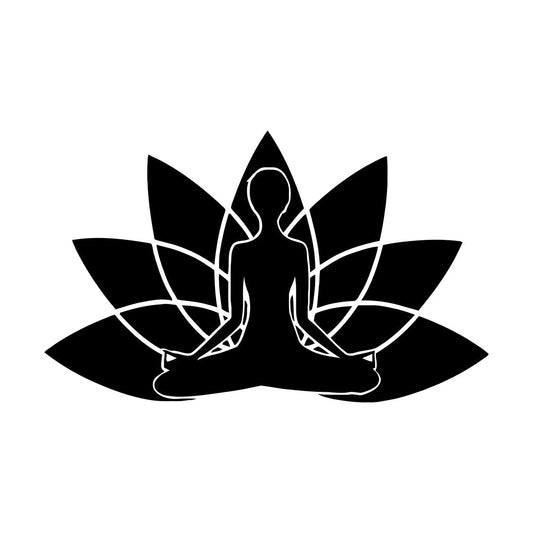 Fine Carving Stickers Yoga Center Meditation Buddhism Lotus Flower Equipped With Transfer Film Kit