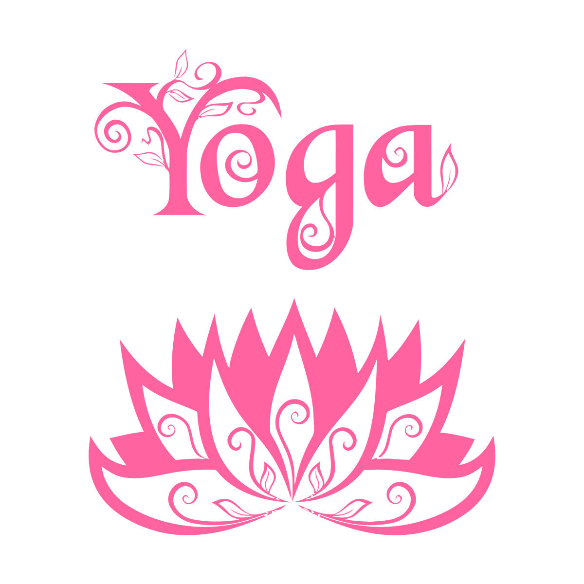 Wall Stickers Yoga Center Meditation Lotus Flower Easy Installation