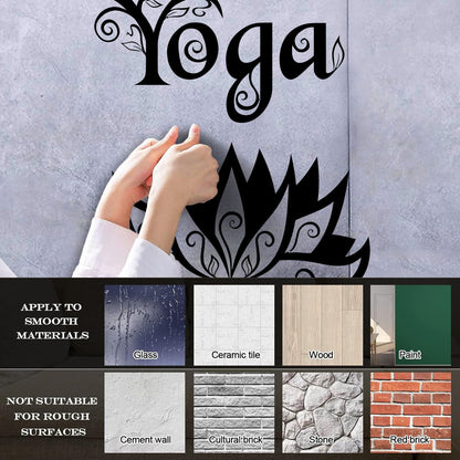 Wall Stickers Yoga Center Meditation Lotus Flower Easy Installation