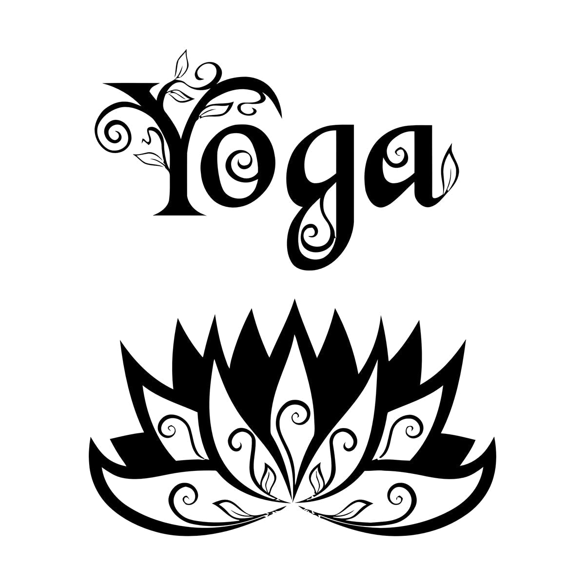 Wall Stickers Yoga Center Meditation Lotus Flower Easy Installation