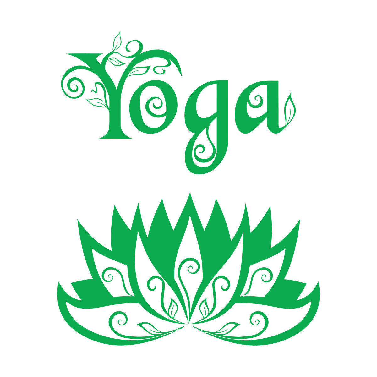 Wall Stickers Yoga Center Meditation Lotus Flower Easy Installation