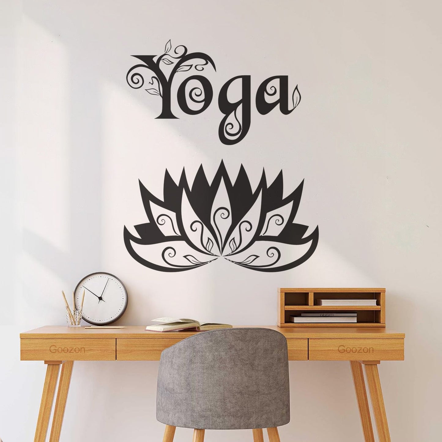 Wall Stickers Yoga Center Meditation Lotus Flower Easy Installation