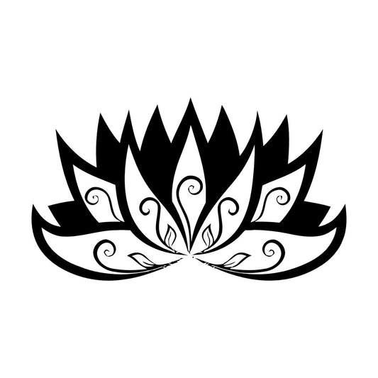 Fine Carving Decals Yoga Flower Lotus Ornament Meditation Art Mural Painting