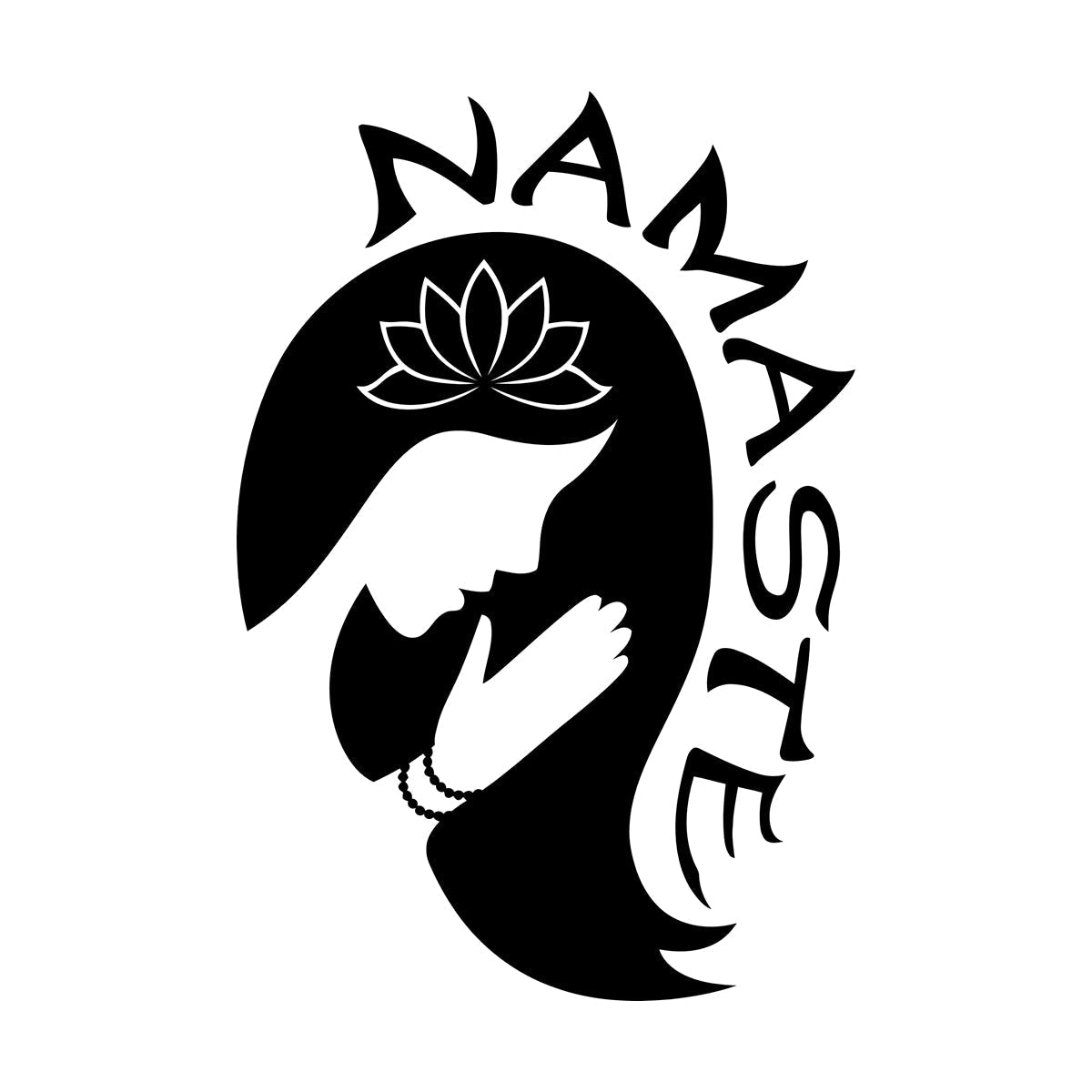 Yoga Girl Namaste Lotus Flower Meditation Vinyl Art Sticker Multiple Size Options