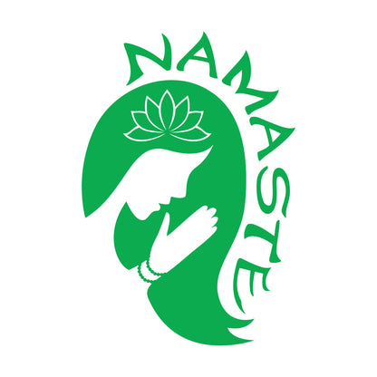 Yoga Girl Namaste Lotus Flower Meditation Vinyl Art Sticker Multiple Size Options