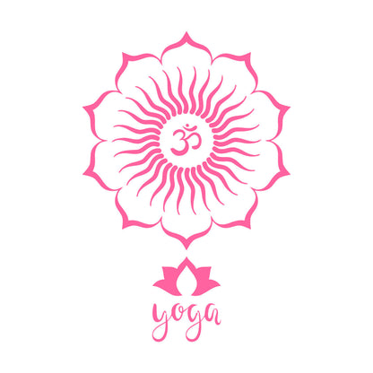 Engraving Stickers Yoga Lotus Flower Mandala Hinduism Waterproof
