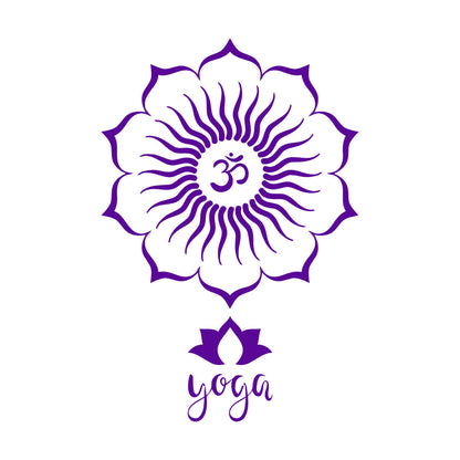 Engraving Stickers Yoga Lotus Flower Mandala Hinduism Waterproof
