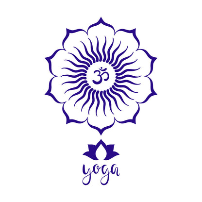 Engraving Stickers Yoga Lotus Flower Mandala Hinduism Waterproof