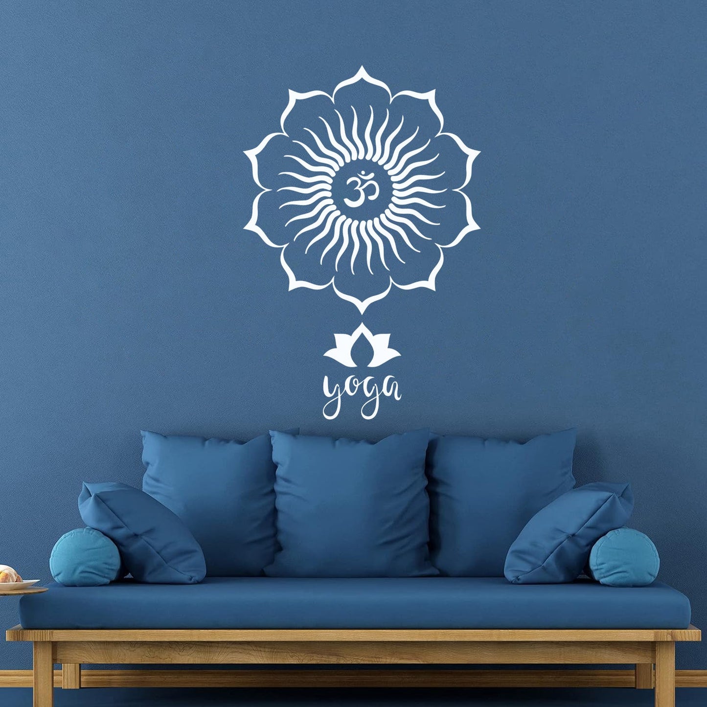 Engraving Stickers Yoga Lotus Flower Mandala Hinduism Waterproof