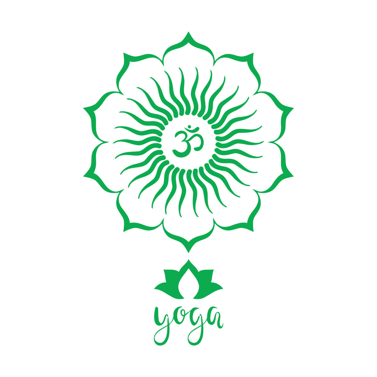 Engraving Stickers Yoga Lotus Flower Mandala Hinduism Waterproof