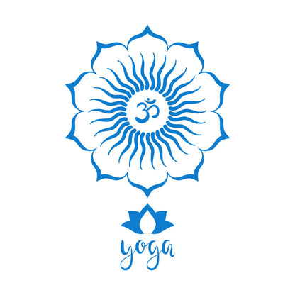 Engraving Stickers Yoga Lotus Flower Mandala Hinduism Waterproof