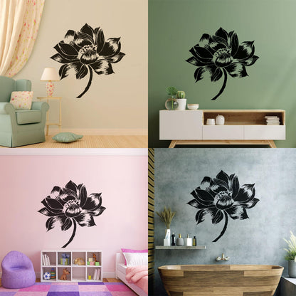 Lettering Decals Yoga Lotus Flower Meditation Buddhism It Won'T Fall Off