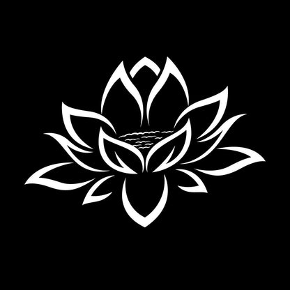 Wall Decals Pvc Yoga Lotus Flower Meditation Personalized Customization