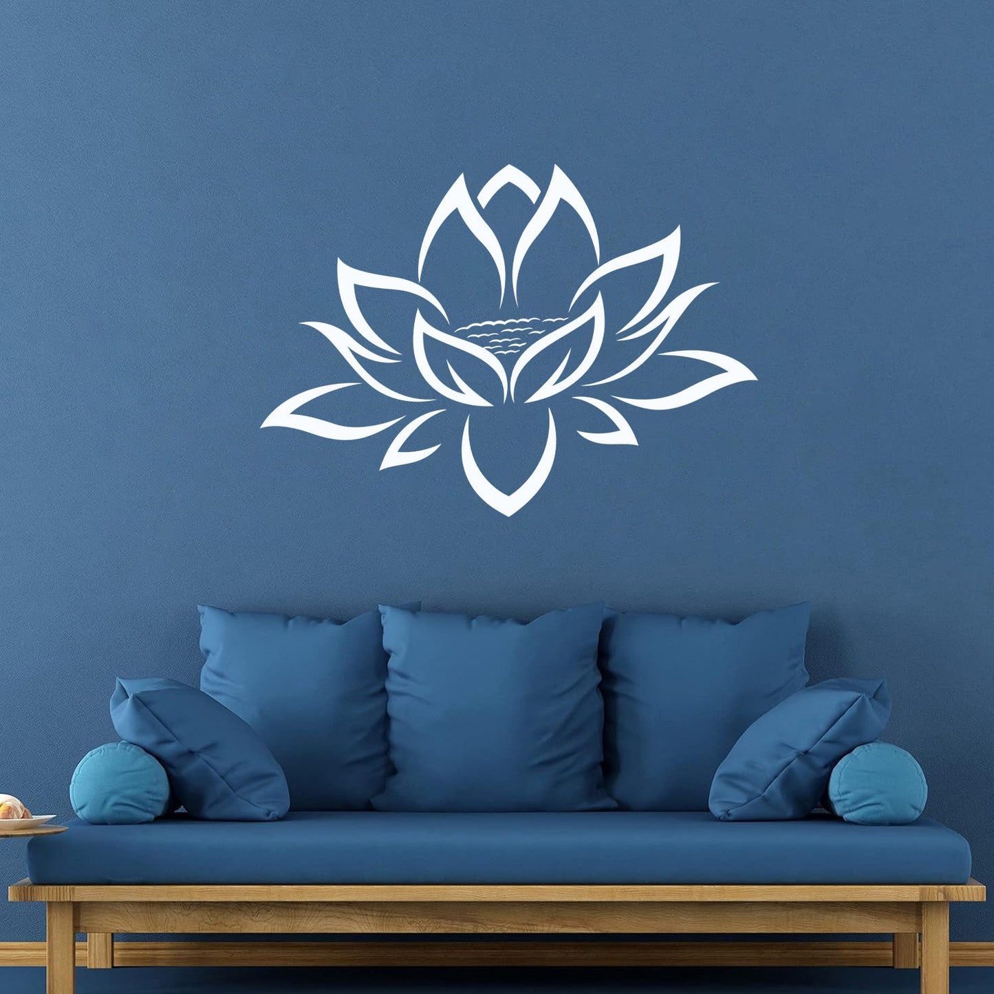 Wall Decals Pvc Yoga Lotus Flower Meditation Personalized Customization