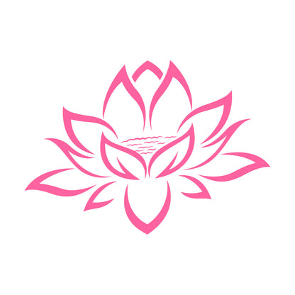 Wall Decals Pvc Yoga Lotus Flower Meditation Personalized Customization