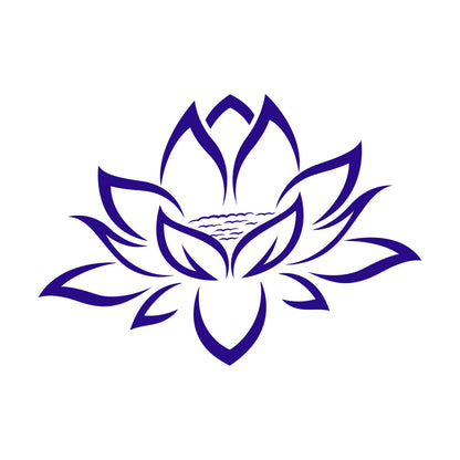 Wall Decals Pvc Yoga Lotus Flower Meditation Personalized Customization