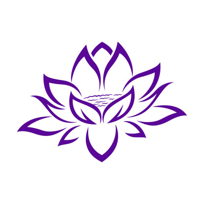 Wall Decals Pvc Yoga Lotus Flower Meditation Personalized Customization