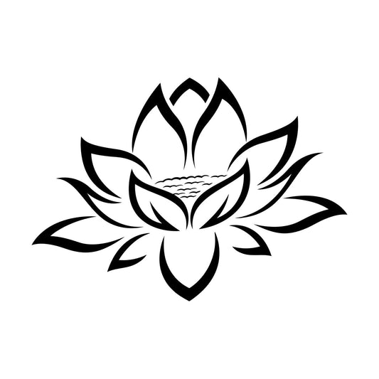 Wall Decals Pvc Yoga Lotus Flower Meditation Personalized Customization