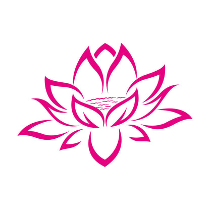 Wall Decals Pvc Yoga Lotus Flower Meditation Personalized Customization