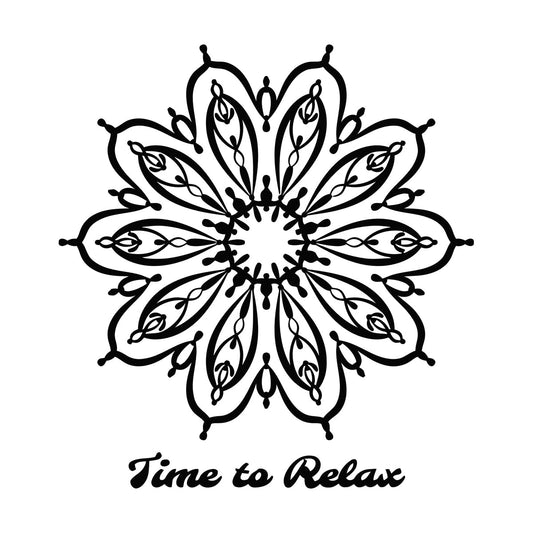 Lettering Stickers Yoga Mandala Lotus Flower Motivation Quote Can Modify And Add Information