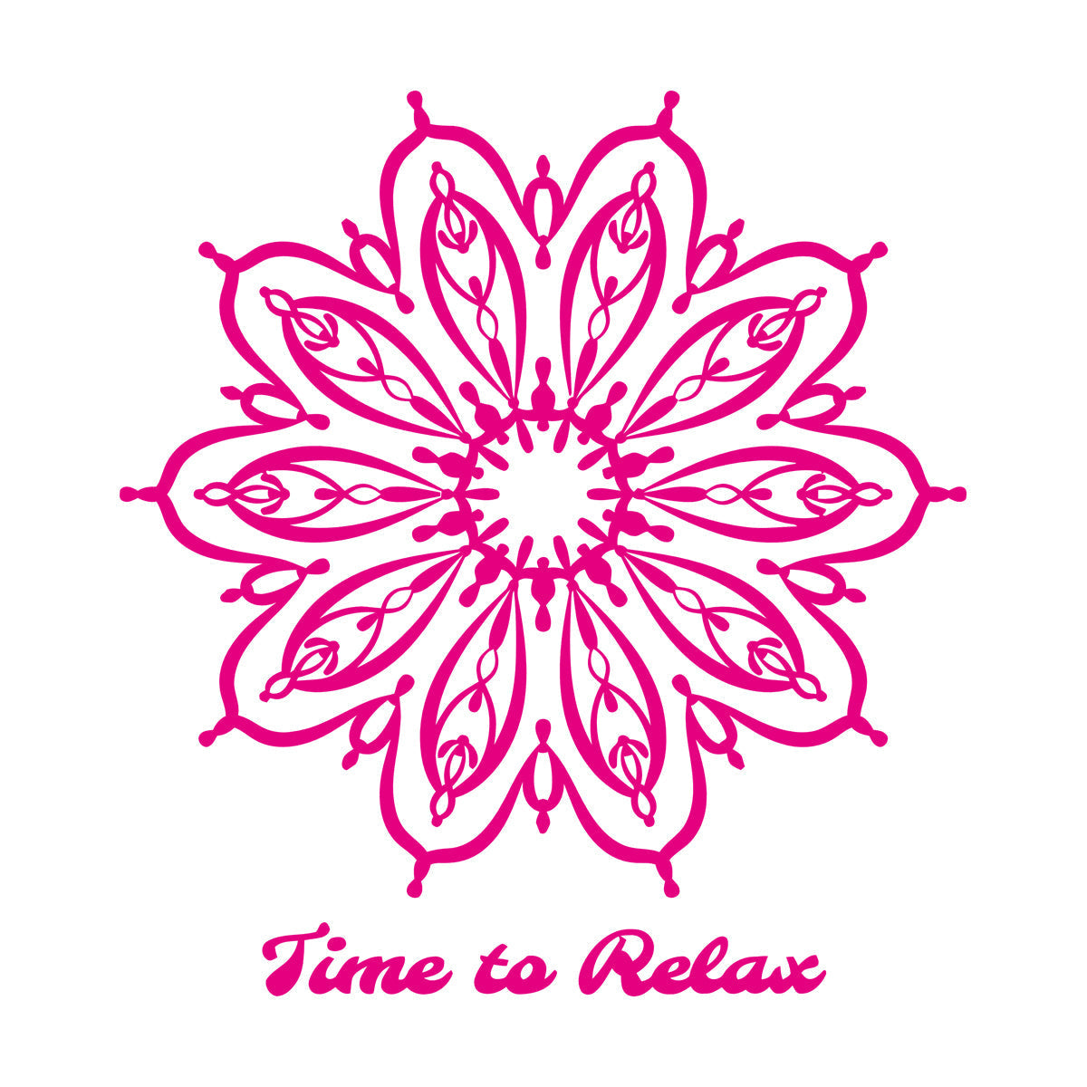 Lettering Stickers Yoga Mandala Lotus Flower Motivation Quote Can Modify And Add Information