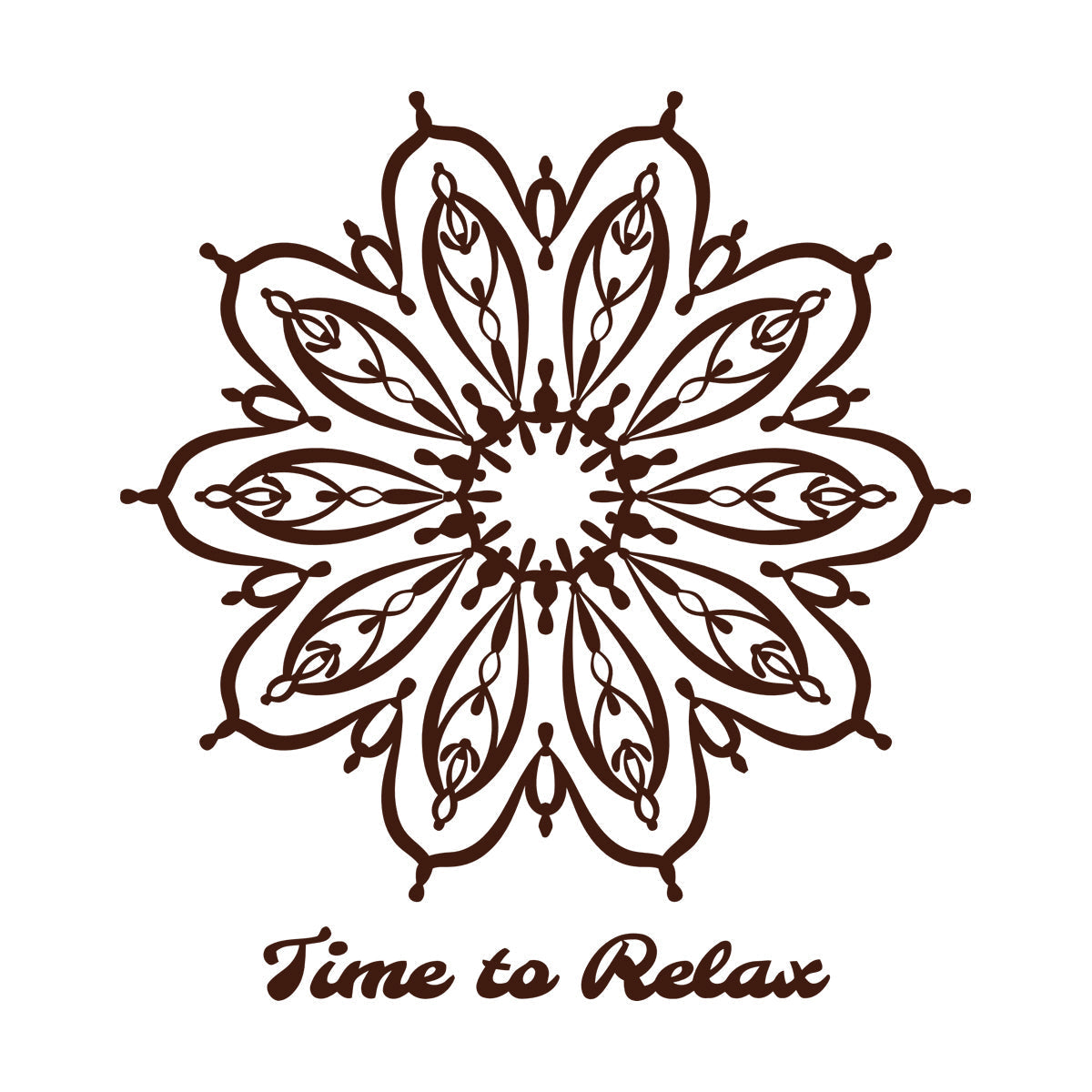 Lettering Stickers Yoga Mandala Lotus Flower Motivation Quote Can Modify And Add Information