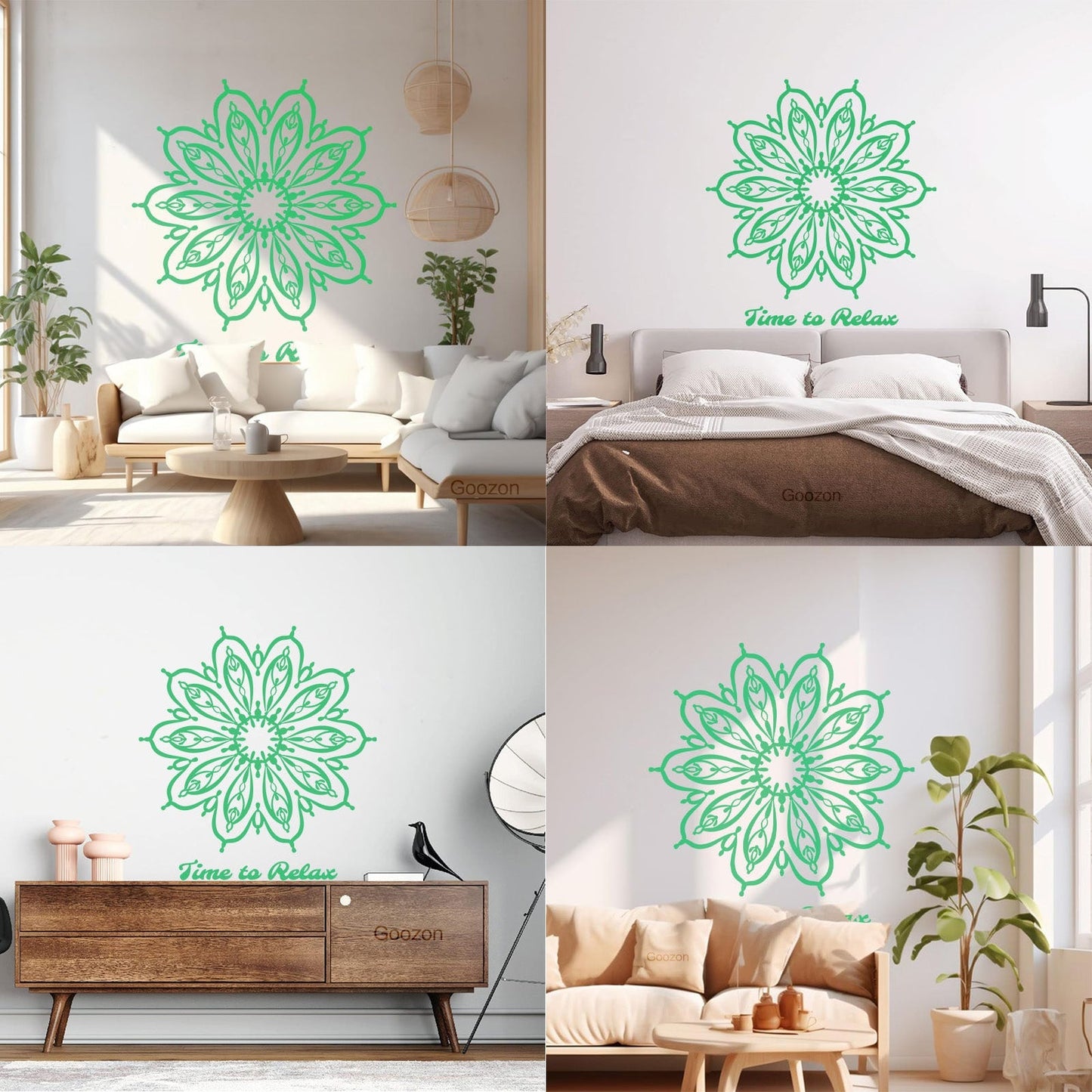 Lettering Stickers Yoga Mandala Lotus Flower Motivation Quote Can Modify And Add Information