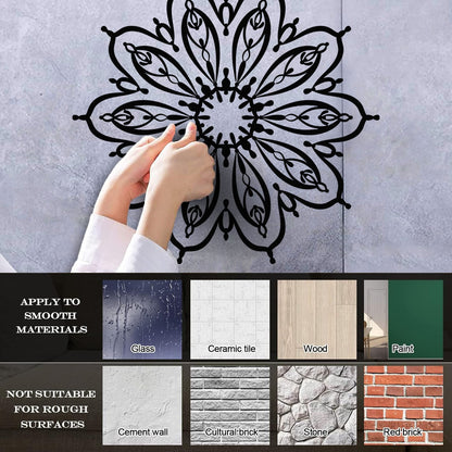 Lettering Stickers Yoga Mandala Lotus Flower Motivation Quote Can Modify And Add Information