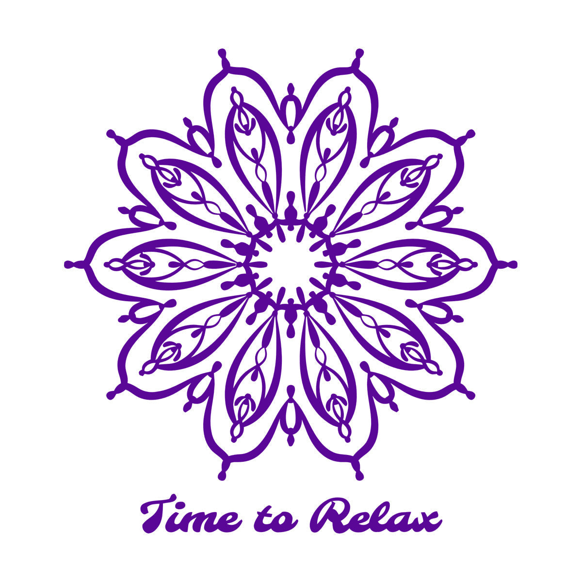 Lettering Stickers Yoga Mandala Lotus Flower Motivation Quote Can Modify And Add Information