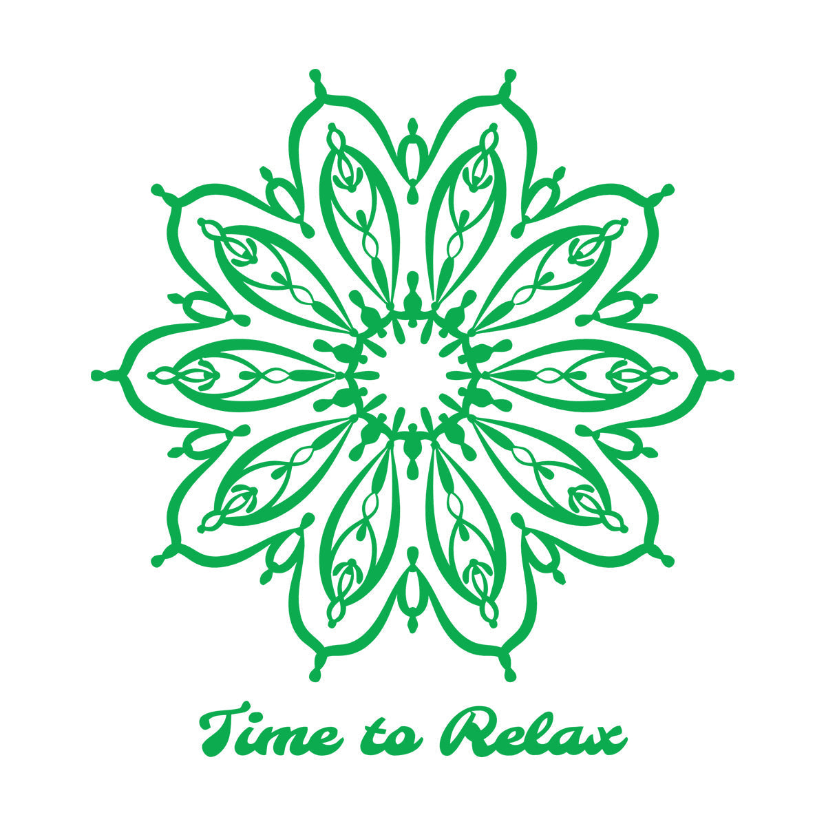 Lettering Stickers Yoga Mandala Lotus Flower Motivation Quote Can Modify And Add Information