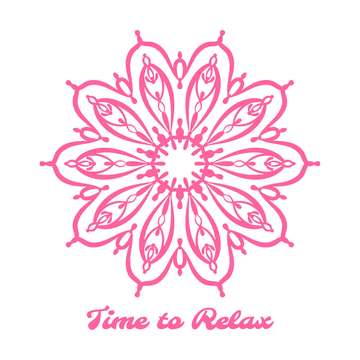 Lettering Stickers Yoga Mandala Lotus Flower Motivation Quote Can Modify And Add Information